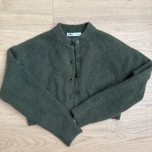 Zara Dark Green Women's Cardigan